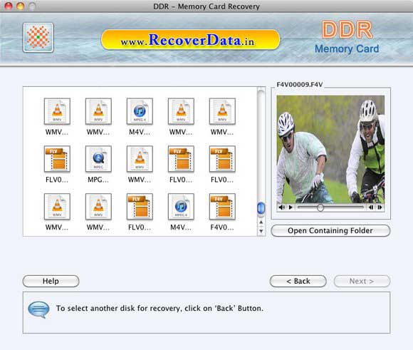 Screenshot of CF Card Recovery Mac