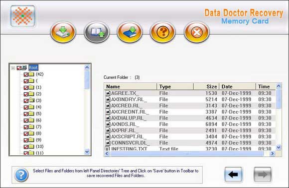 Screenshot of Memory Card Recovery