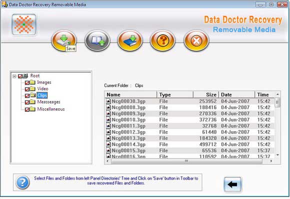Screenshot of Removable Disk Undelete Utility