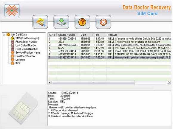 Cell Phone Digital SMS Rescue Software