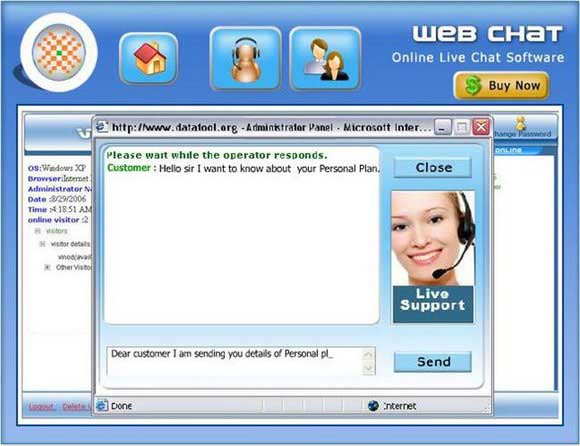 Screenshot of Live Chat Program