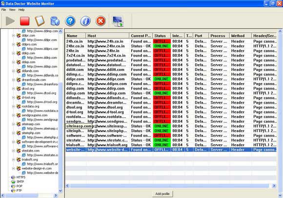 Screenshot of WebSite Performance Checker Tool 2.0.1.5