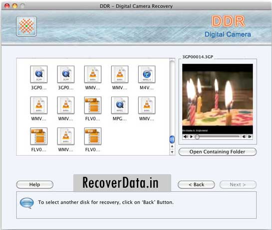 Screenshot of Recover Data Mac