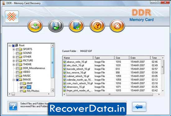 Screenshot of Memory Card Data Recovery Utilities