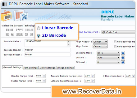 Barcode label maker Screenshot