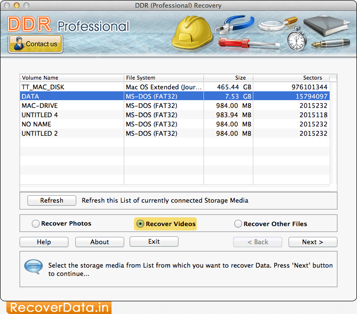 Mac Professional recovery Screenshots - How to recover lost files