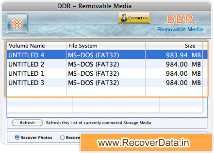 Mass storage media recovery for Mac