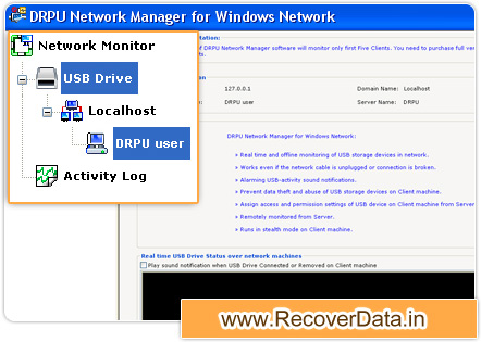 USB activity monitoring software Screenshot