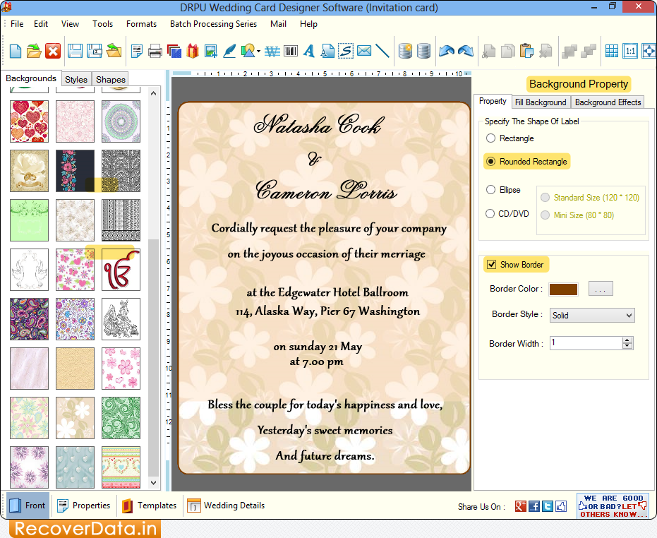 Wedding Card Designer Screenshots