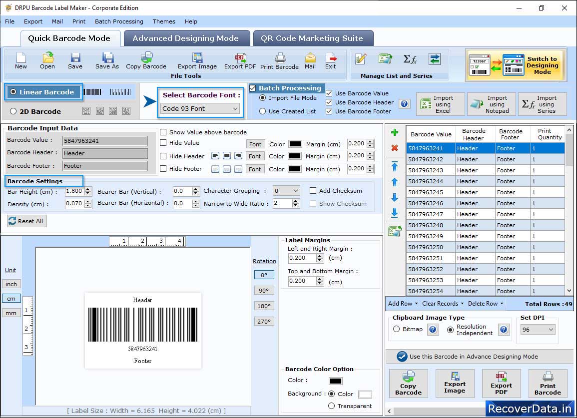 Select the Barcode Technoloiegs Select the Barcode Technologies