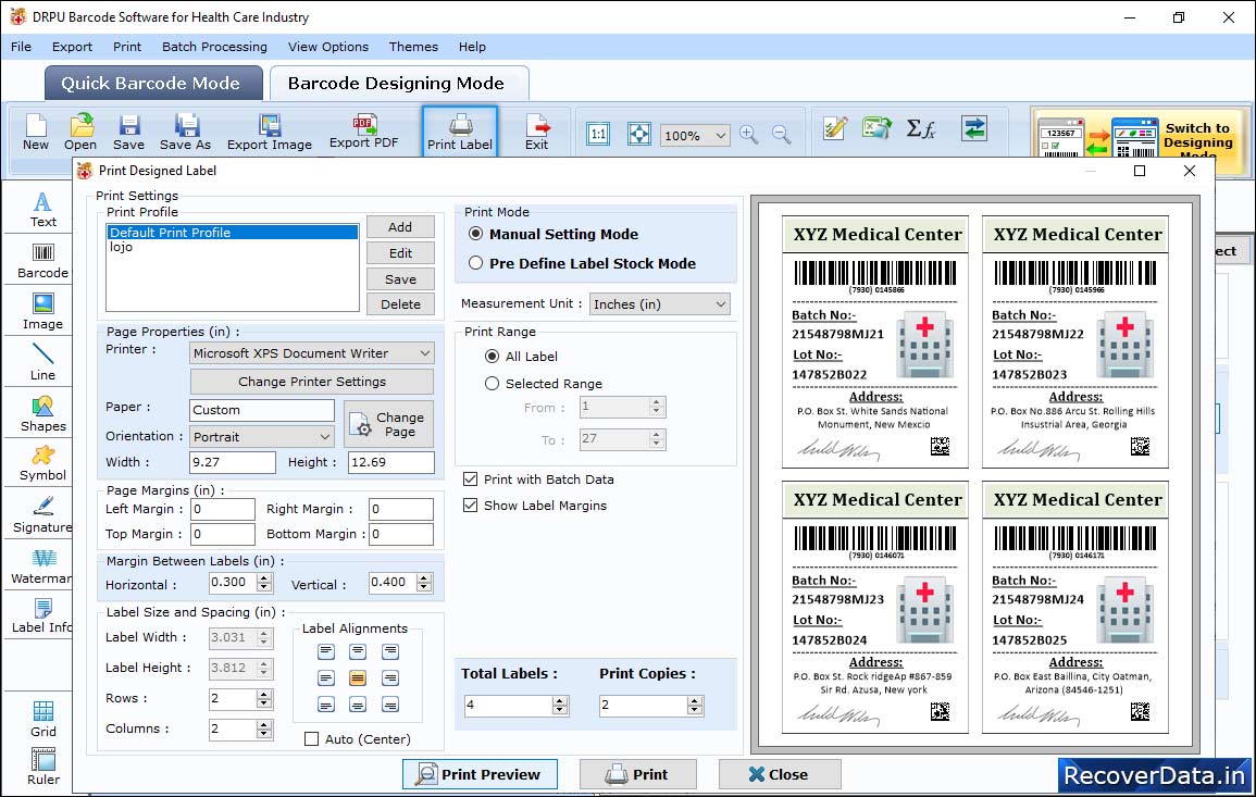 In Print Settings In Print Settings