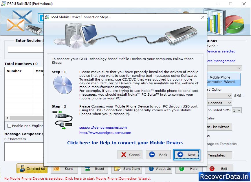 Choose Import and Composing Options Choose Import and Composing Options