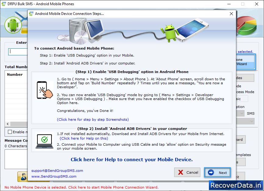 Mobile Phone Connection Wizard Mobile Phone Connection Wizard