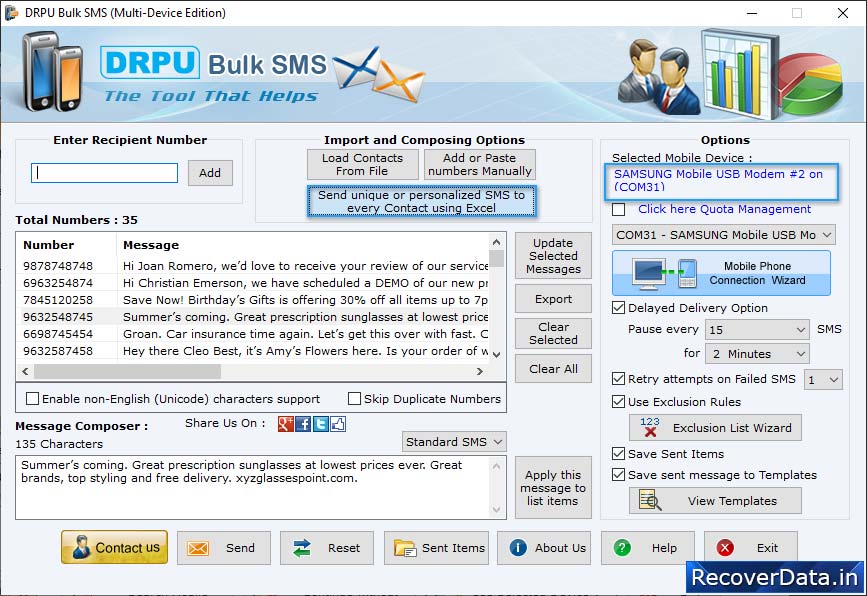 send bulk messages send bulk messages
