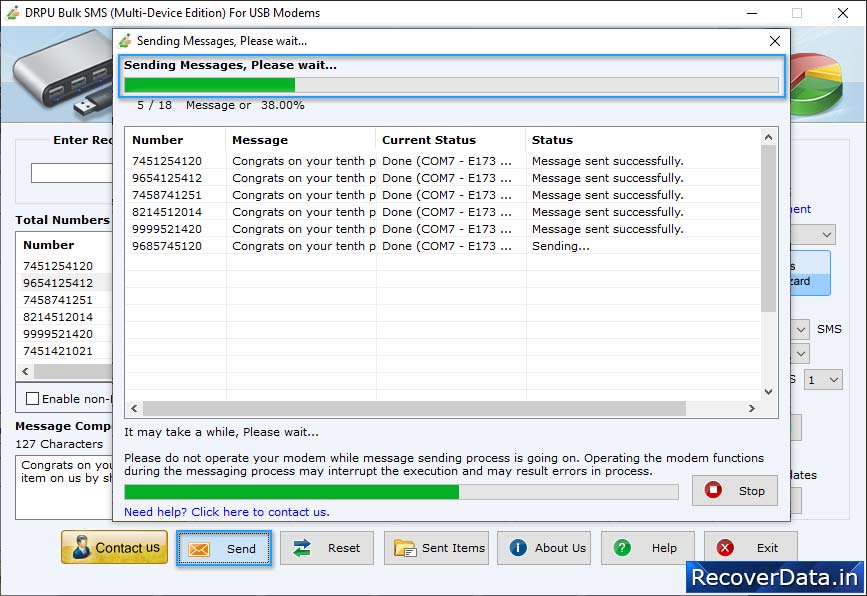 SMS Sending Process