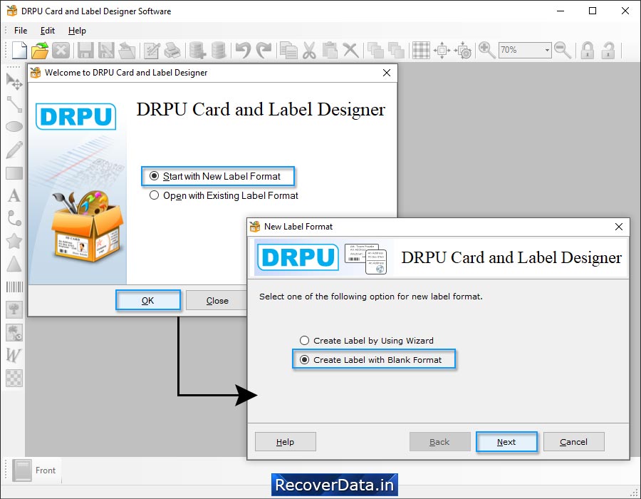 card designing option
