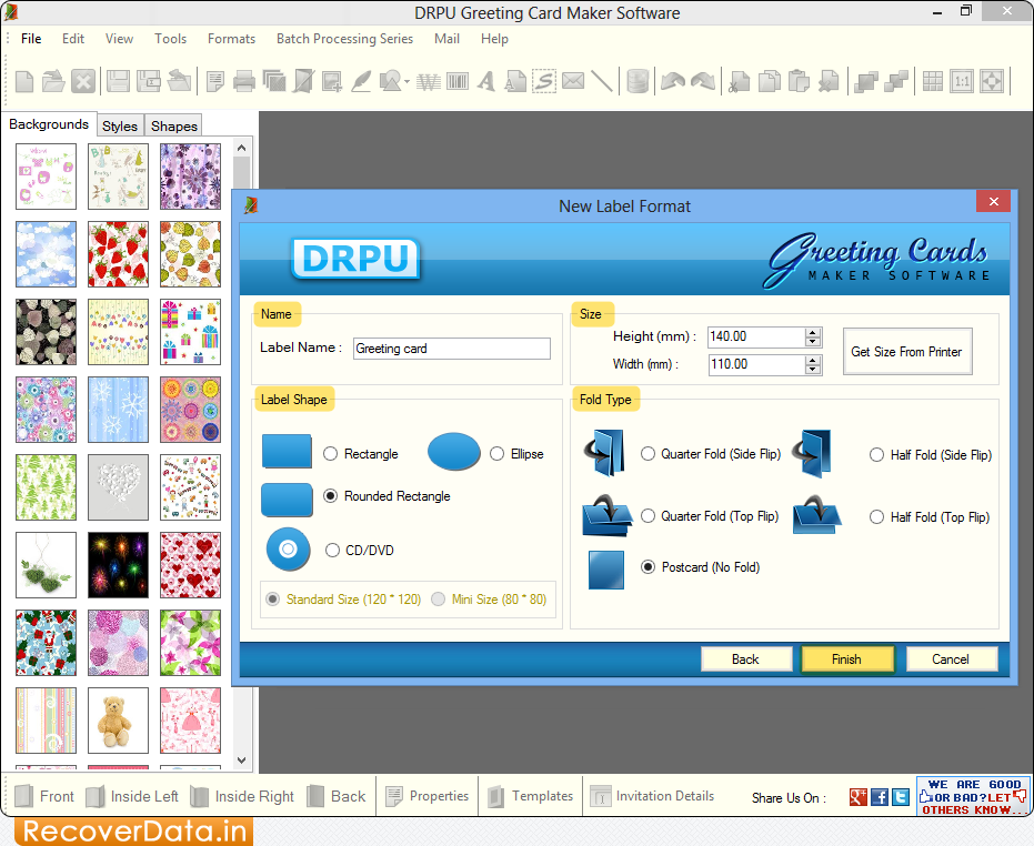 Greeting Card Designer Screenshots