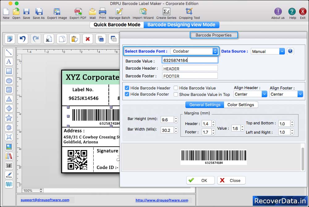 Barcode Property Barcode Property