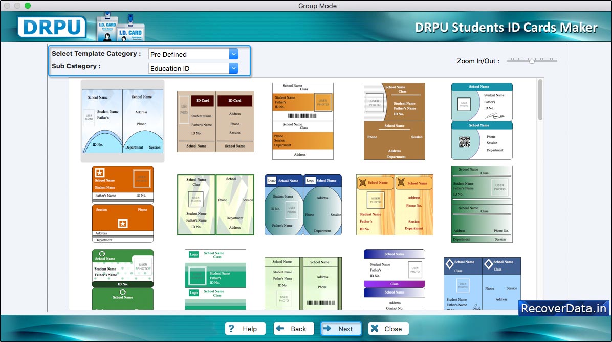Select pre-defined template Select pre-defined template