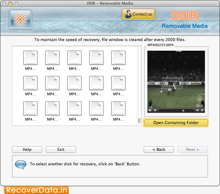 Mac Removable Media Recovery Screenshots
