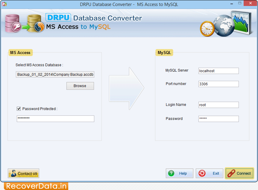 MS Access to MySQL Database Converter Screenshots