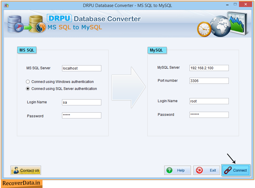 MS SQL to MySQL Database Converter Screenshots
