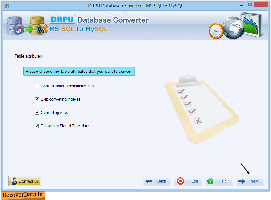 MS SQL to MySQL Database Converter Screenshots