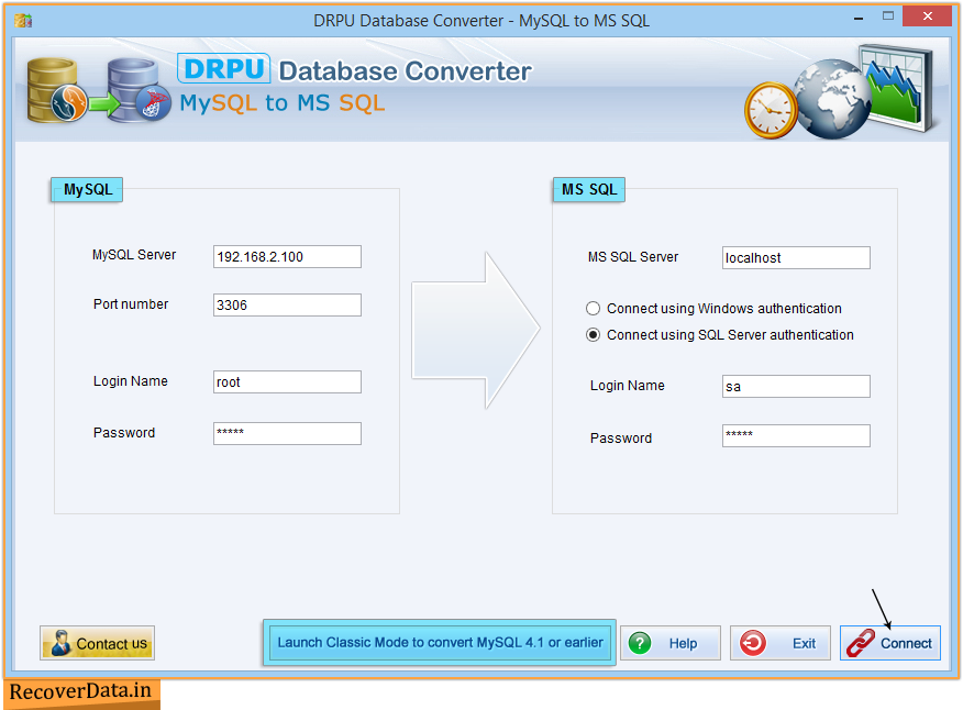 MYSQL to MSSQL Database Converter