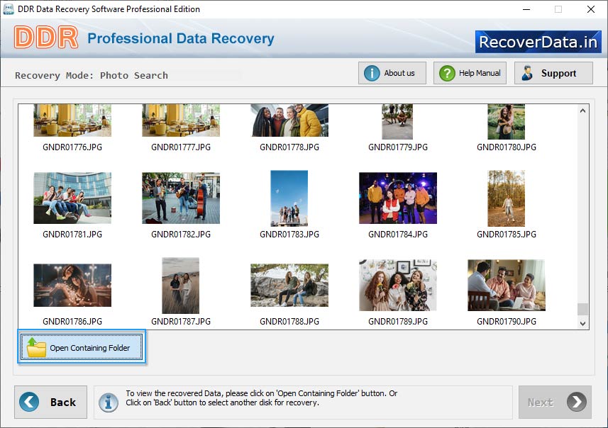 open containing folder open containing folder