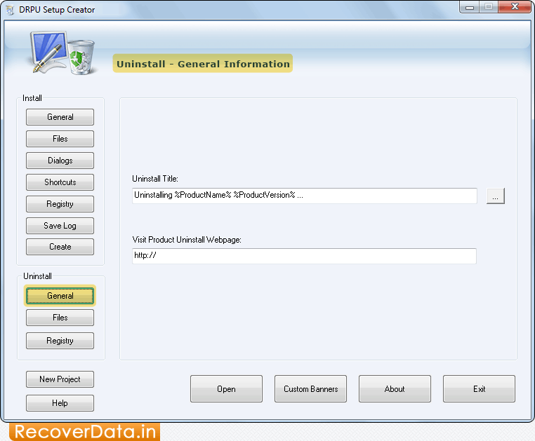 Setup Installer Software screenshots to create EXE installation package