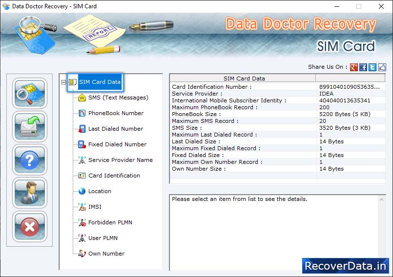 Select SMS (Text Messages) 