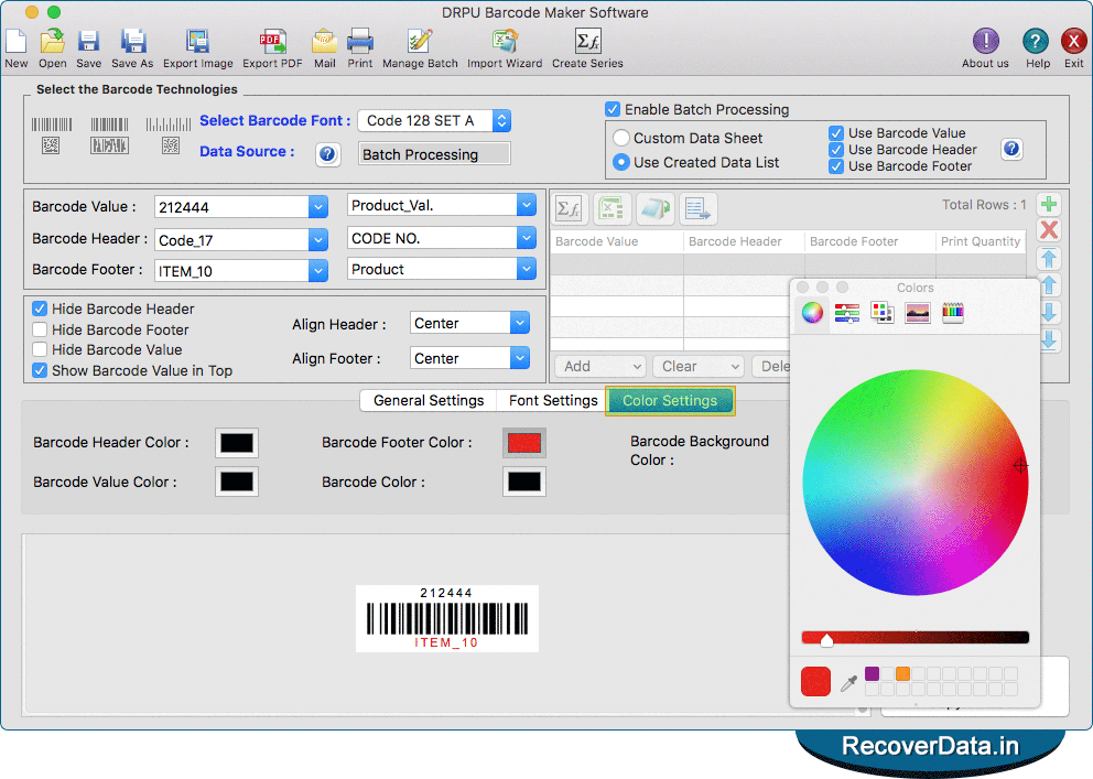 Barcode Label Maker - Mac Edition 