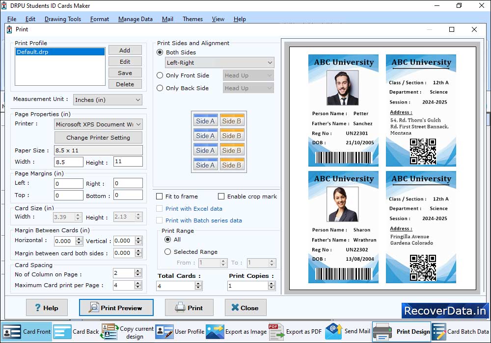 print properties print properties