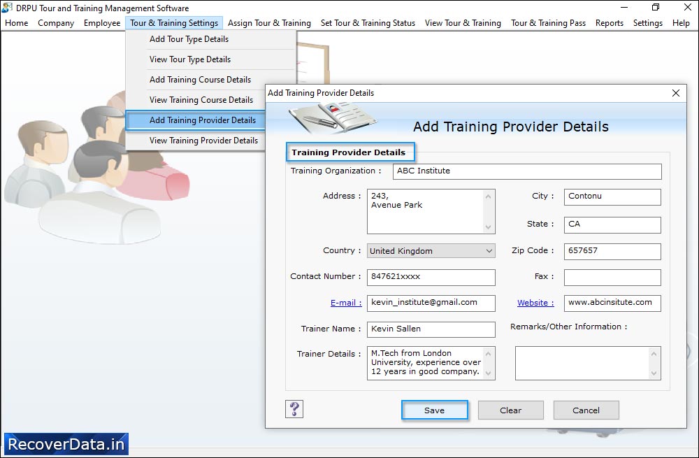 Training Provider Details Training Provider Details