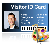 Visitors Gate Pass ID Cards Designer