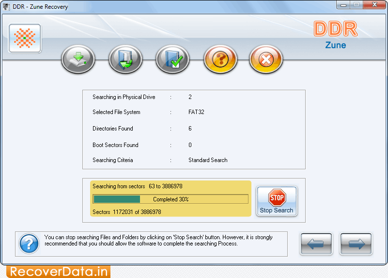 Disk Scanning Process iPod Recovery Screenshots
